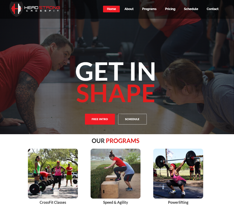 HeadStrong CrossFit Web Design