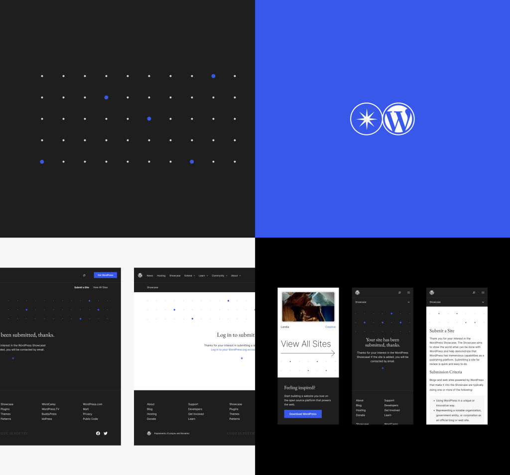 A grid of new design elements