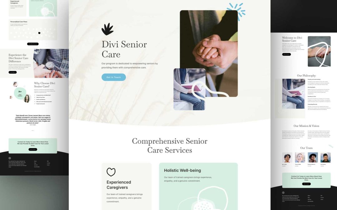 Get a Free Senior Care Layout Pack for Divi