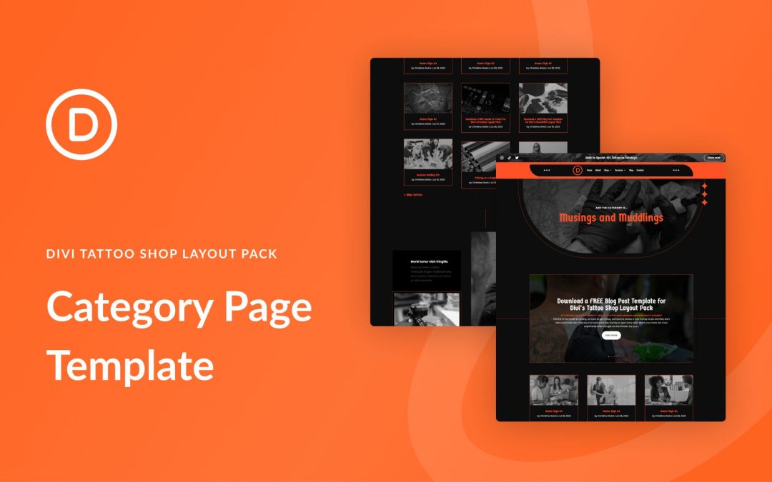 Download a FREE Category Page Template for Divi’s Tattoo Shop Layout Pack
