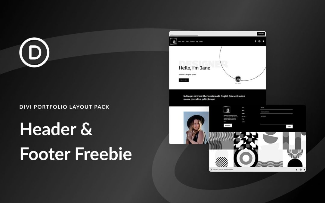Download a FREE Header & Footer for Divi’s Portfolio Layout Pack