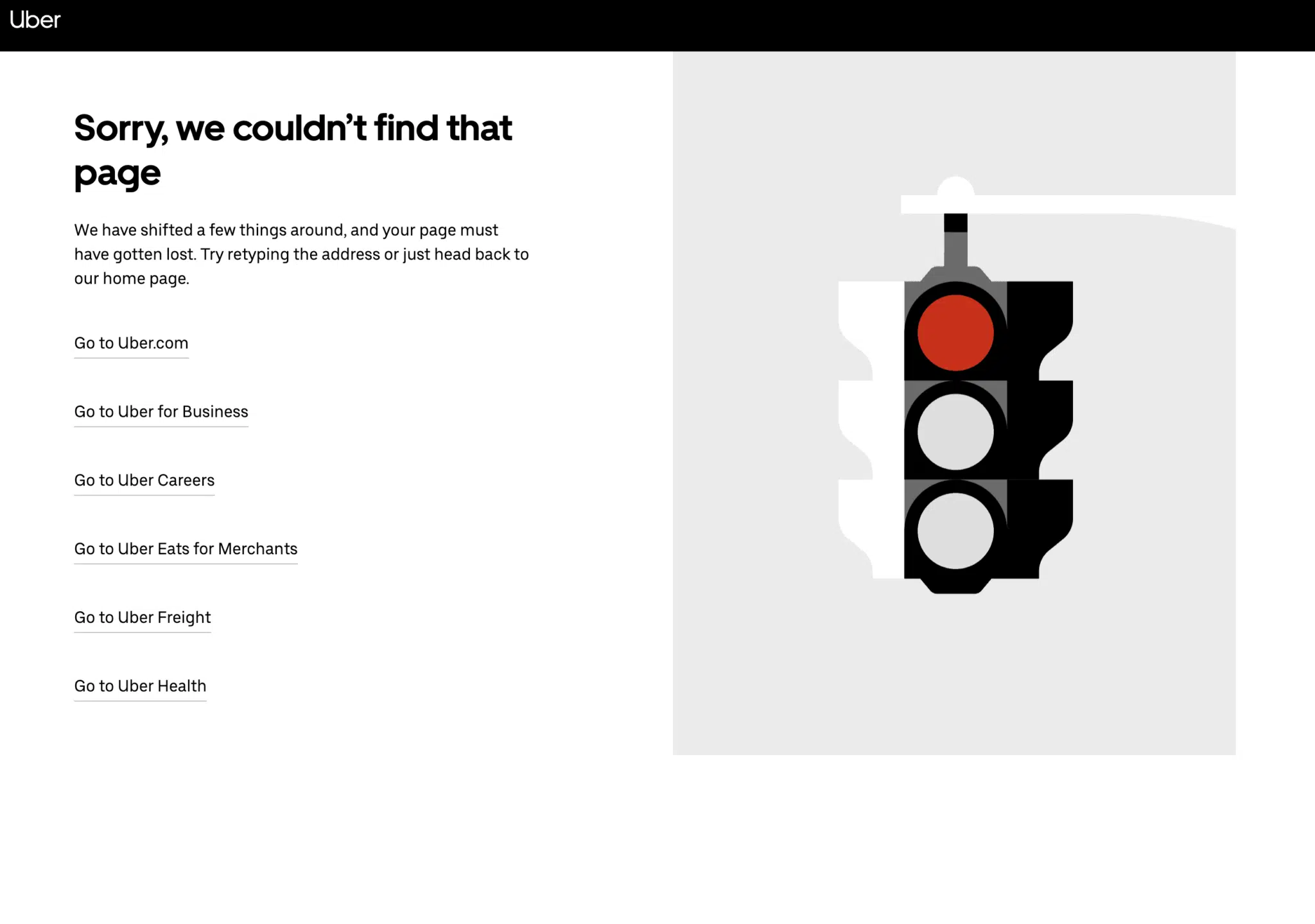 Uber 404 page