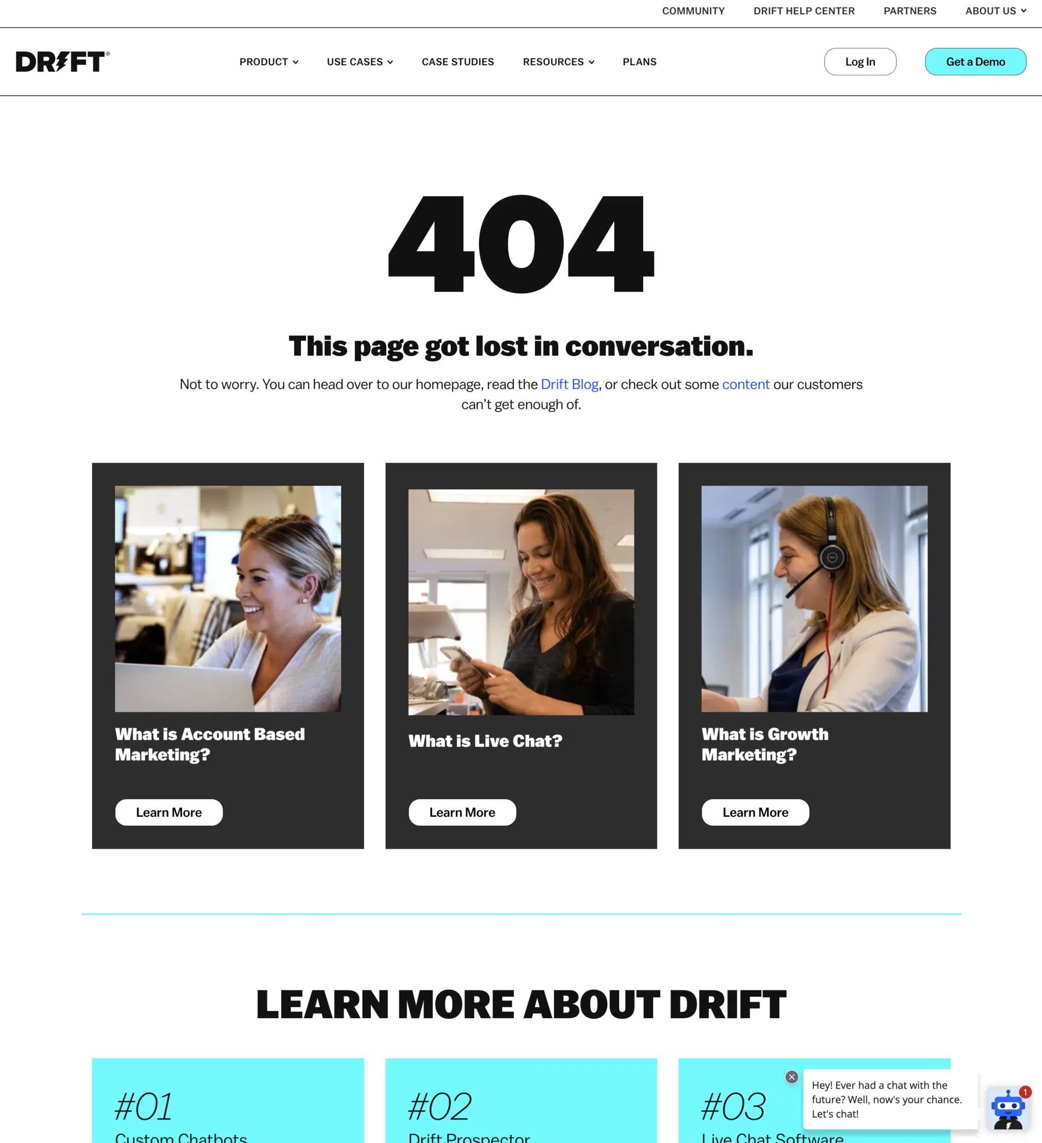 Drift 404 page