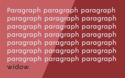 What Is a Widow or Orphan in Typography?