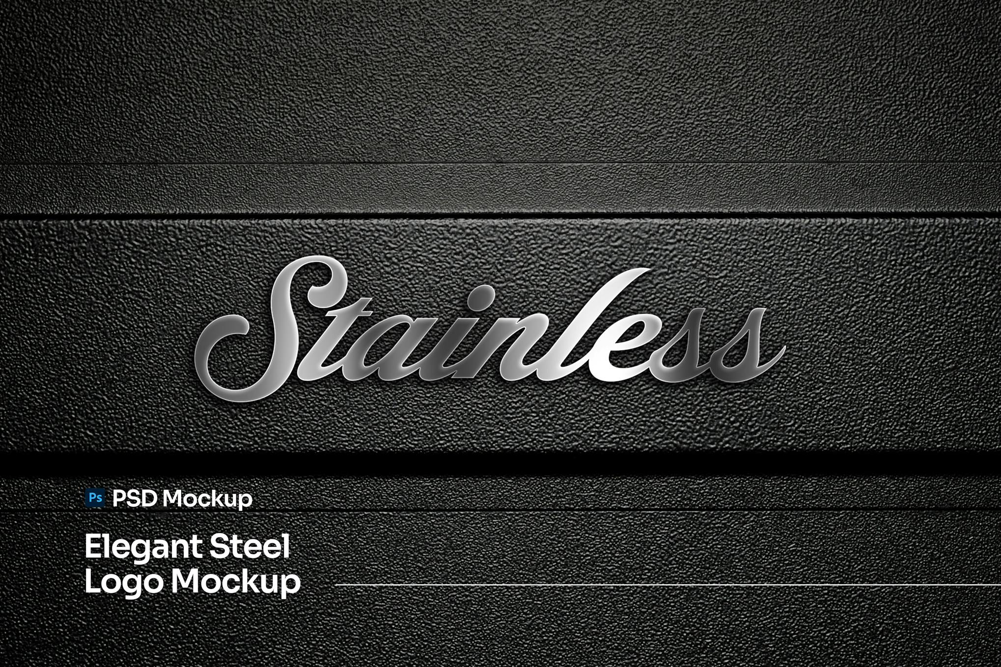 Elegant Steel Logo Mockup