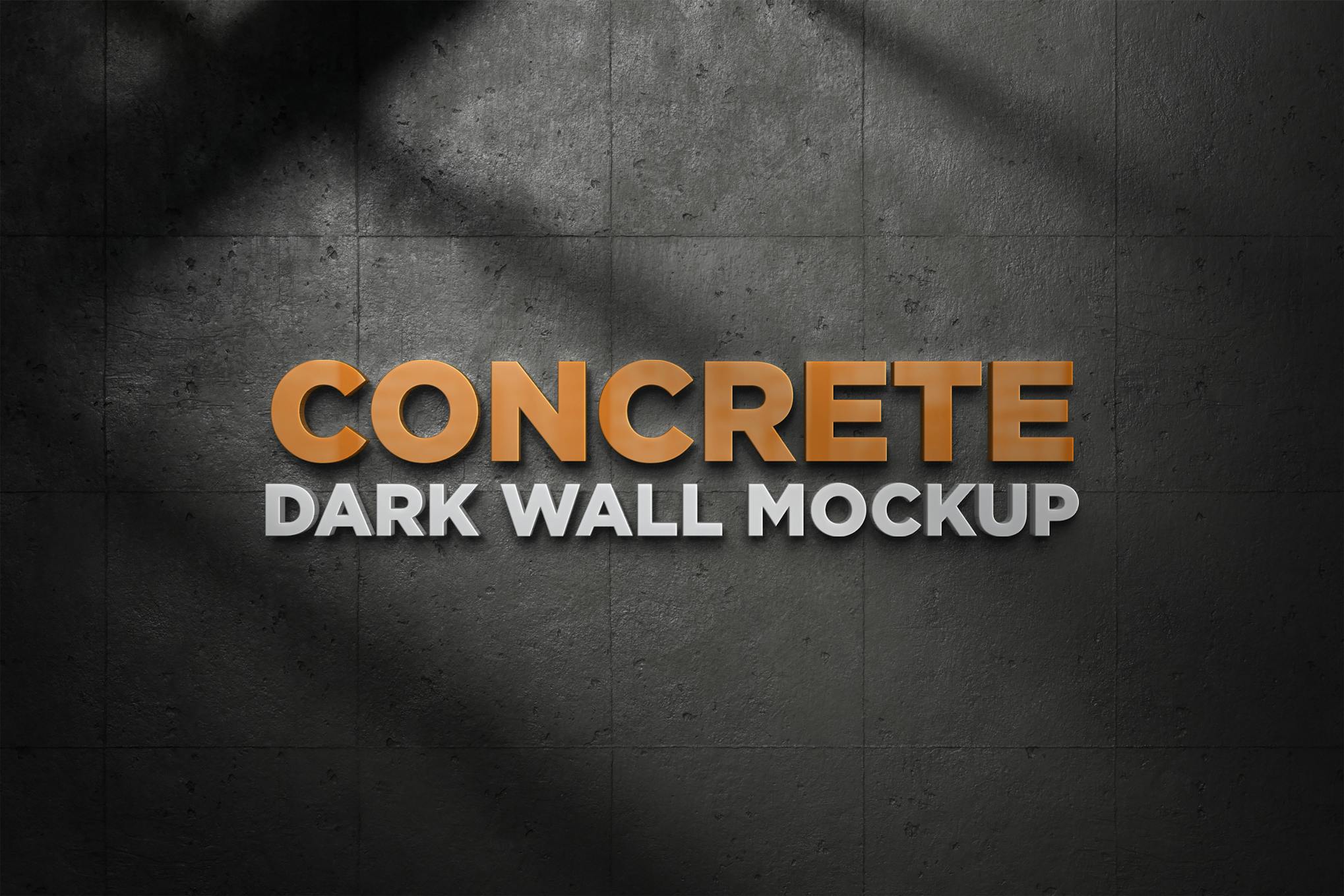 Concrete Wall Logo Mockup
