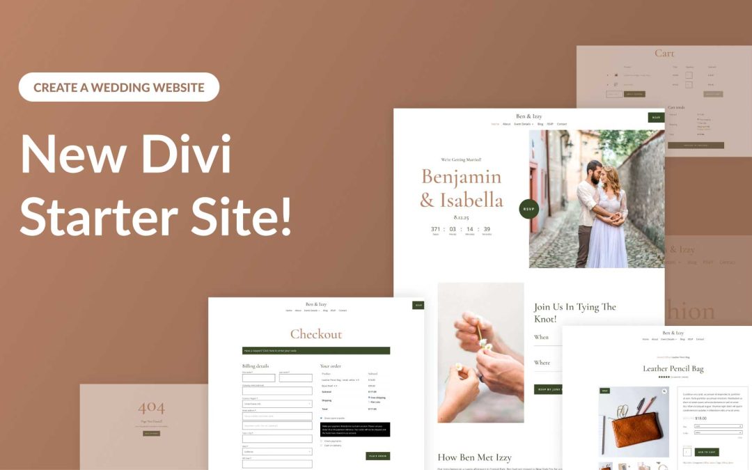 New Divi Starter Site for Weddings (Quick Install)