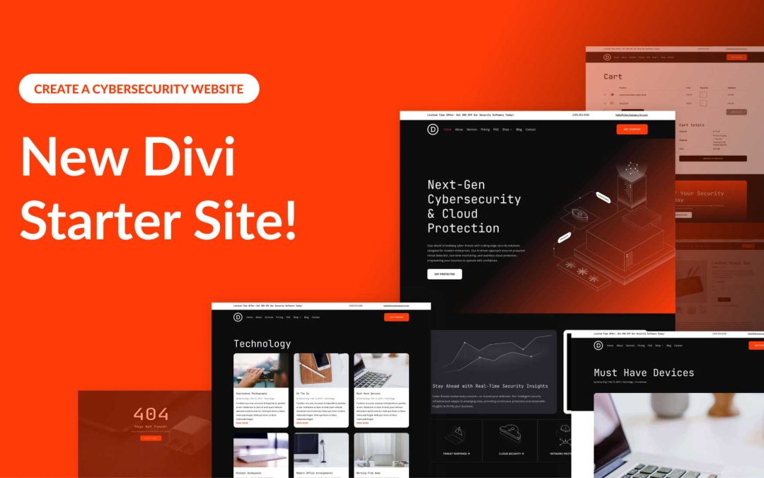 New Cybersecurity Starter Site for Divi (Quick Install)