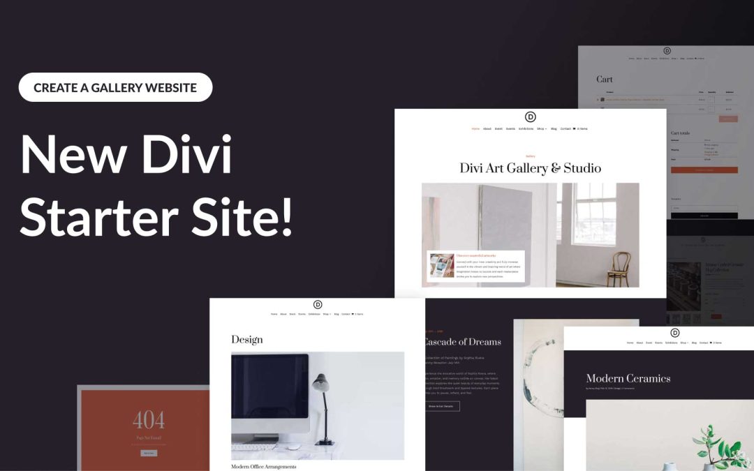 New Art Gallery Starter Site for Divi (Quick Install)