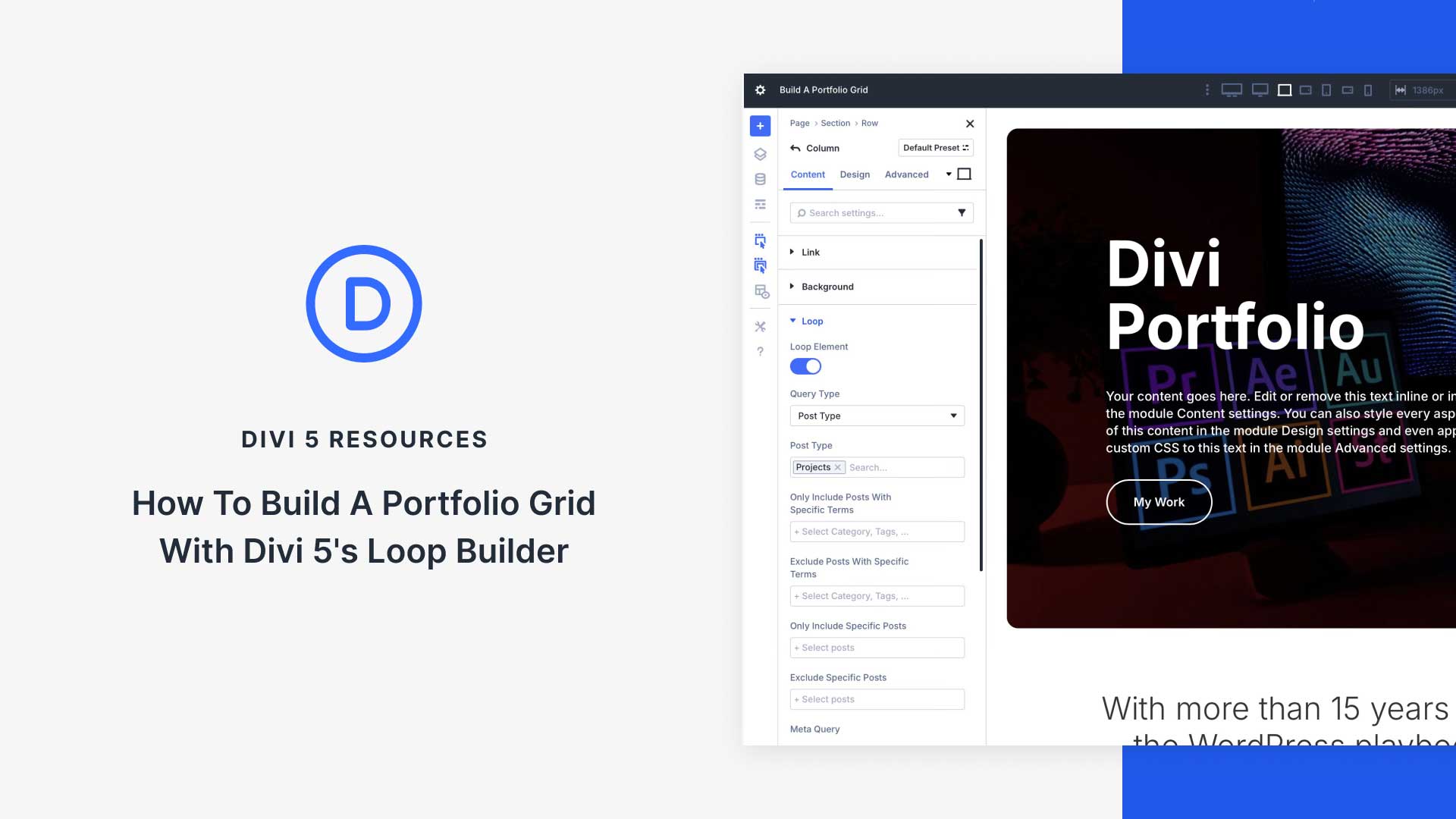 How To Build A Portfolio Grid With Divi 5’s Loop