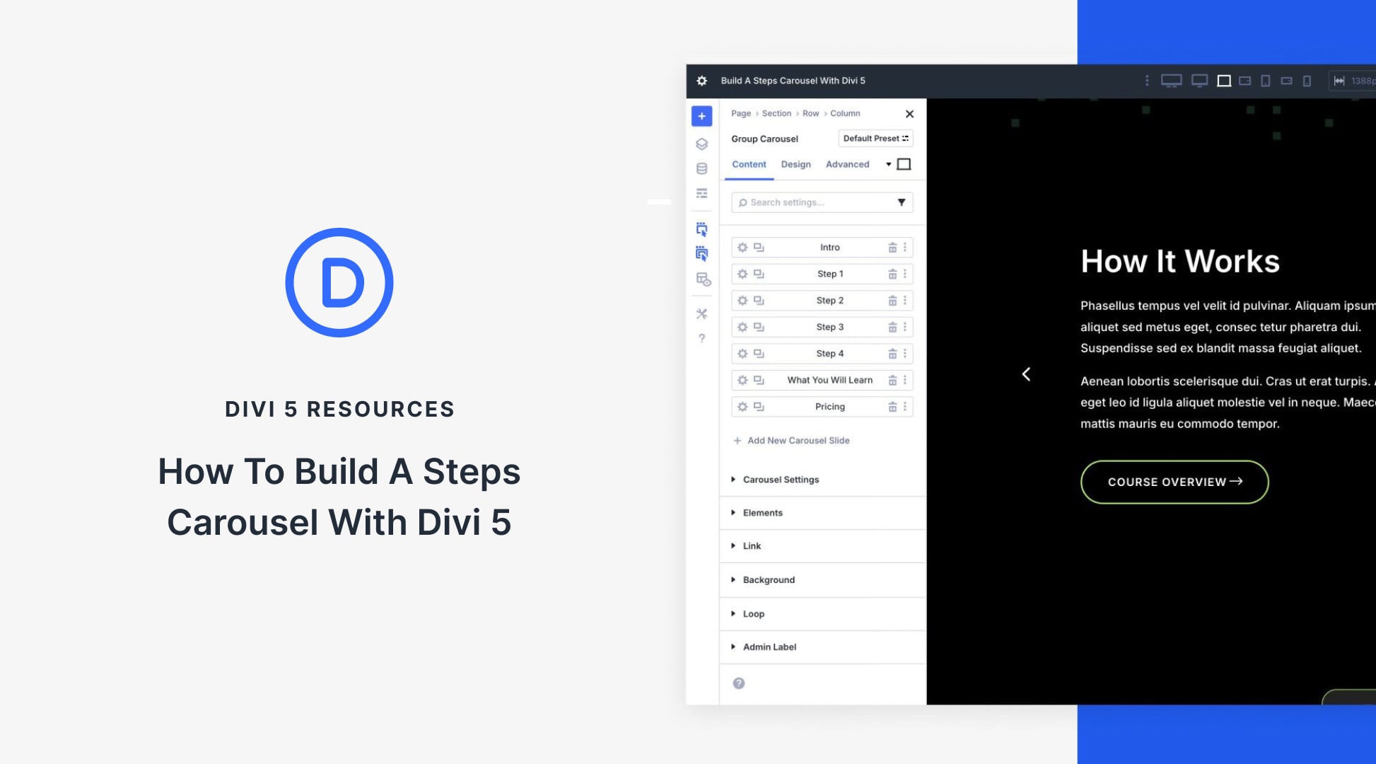 How To Build A Steps Carousel With Divi 5 How To Build A Steps Carousel With Divi 5