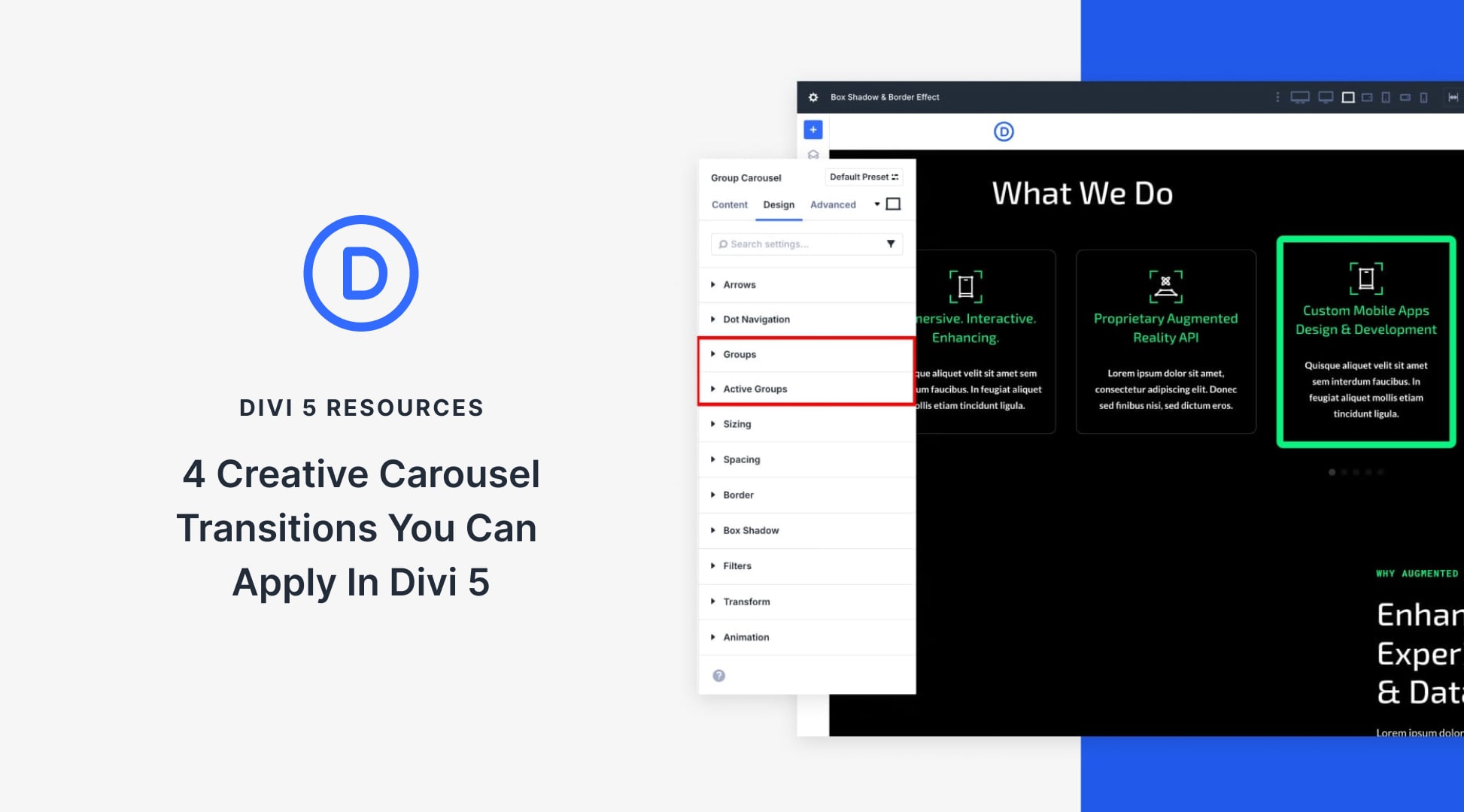 4 Creative Carousel Transitions You Can Apply In Divi 5 4 Creative Carousel Transitions You Can Apply In Divi 5