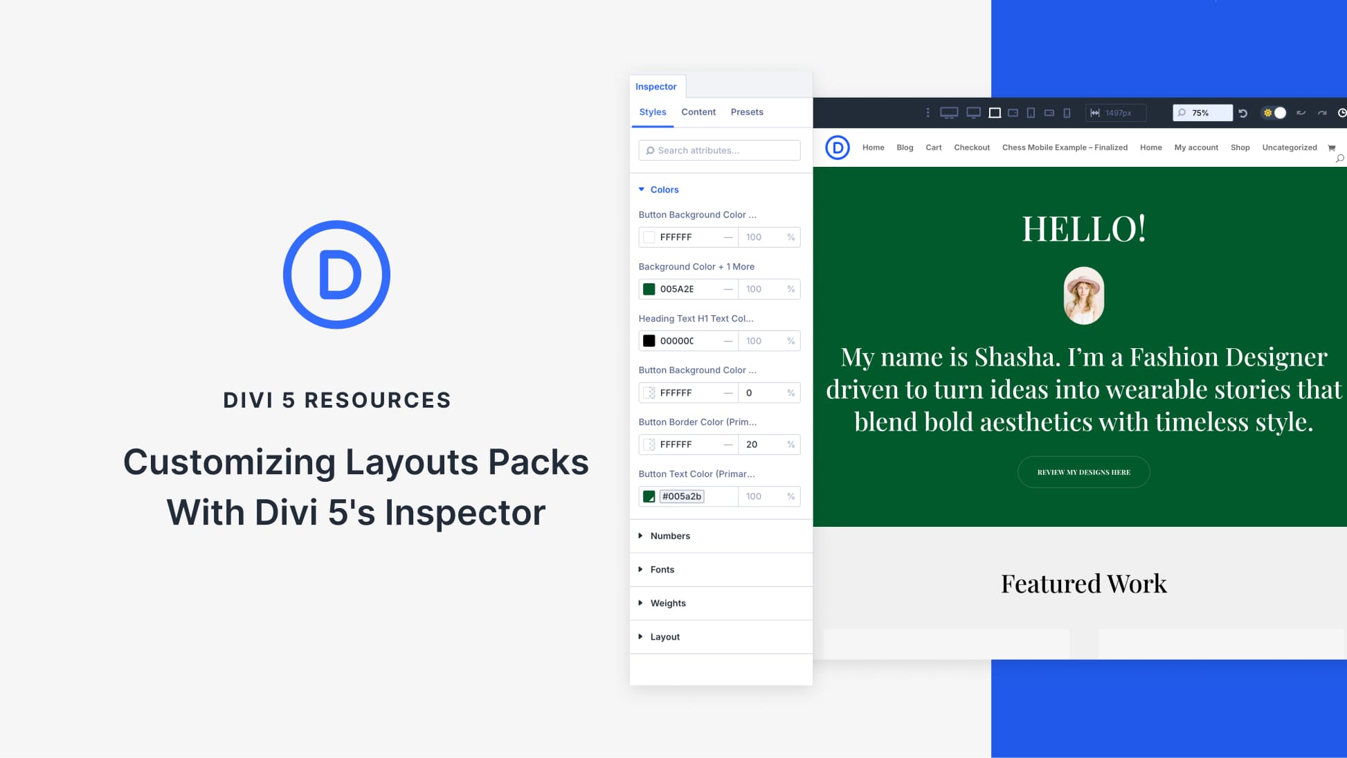 Customizing Layouts Packs With Divi 5’s Inspector (So Easy) Customizing Layouts Packs With Divi 5’s Inspector (So Easy)
