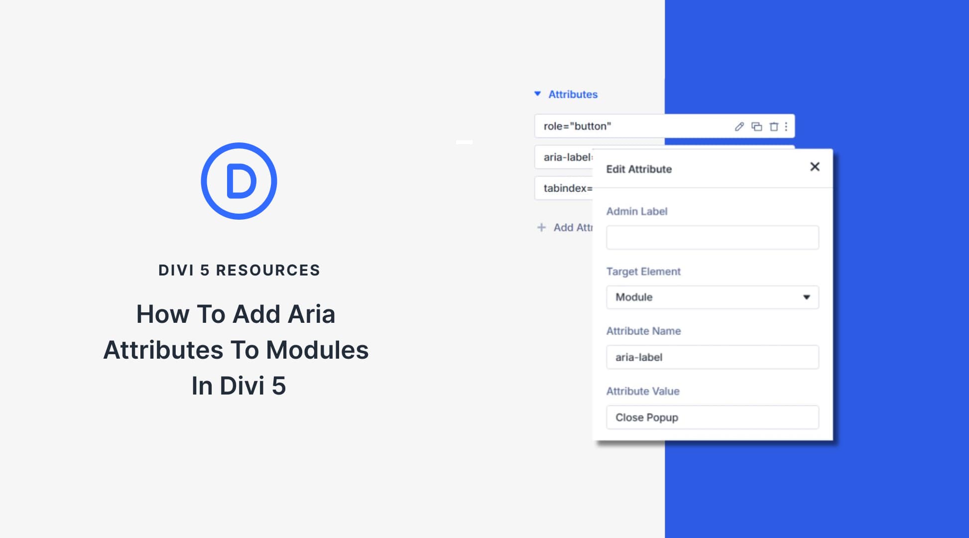 How To Add Aria Attributes To Modules In Divi 5