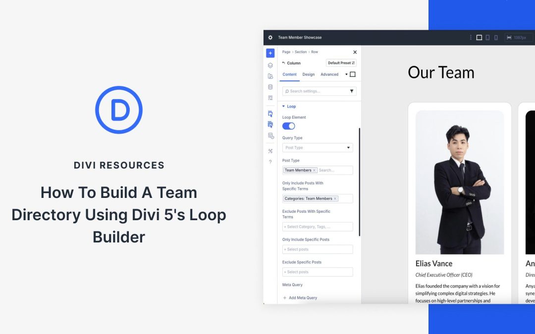 How To Build A Team Directory Using Divi 5’s Loop Builder