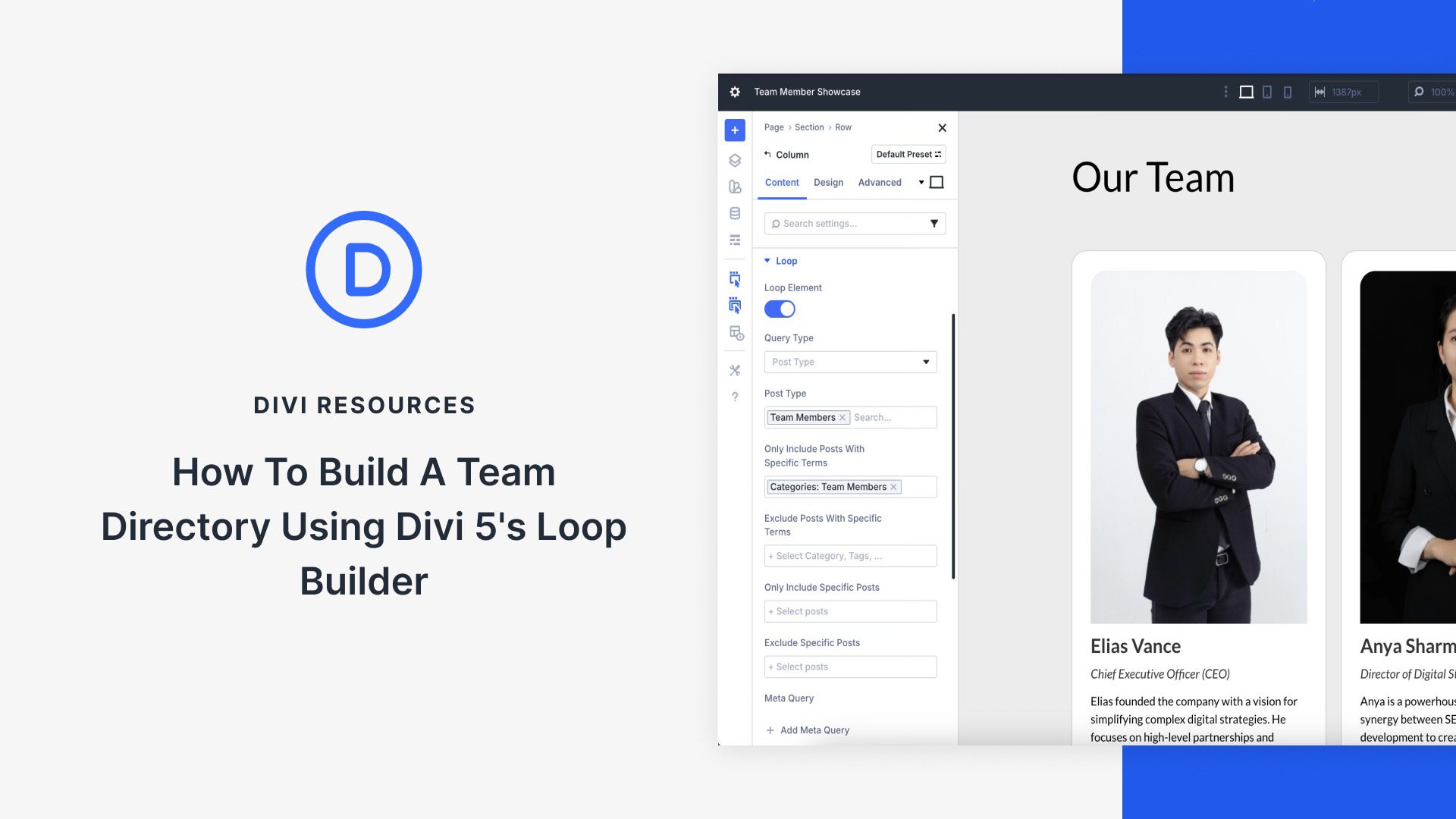 How To Build A Team Directory Using Divi 5’s Loop