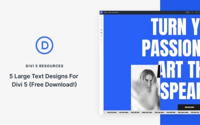 5 Large Text Designs For Divi 5 (Free Download!)