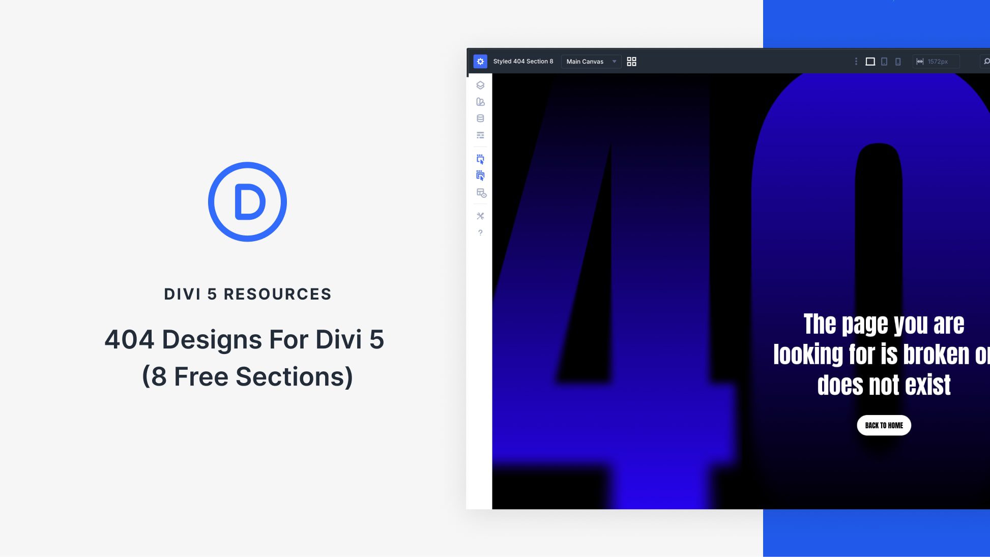 404 Designs For Divi 5 (8 Free Sections)