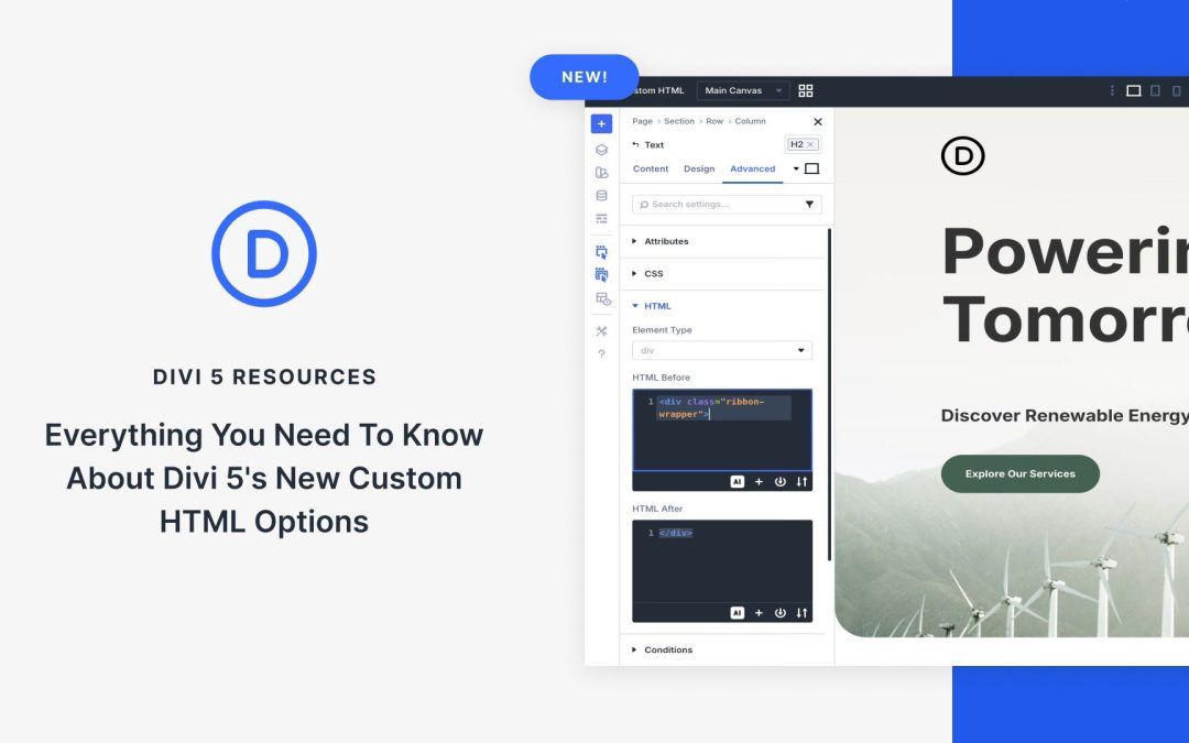 Everything You Need To Know About Divi 5’s New Custom HTML Options