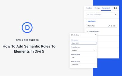 How To Add Semantic Roles To Elements In Divi 5