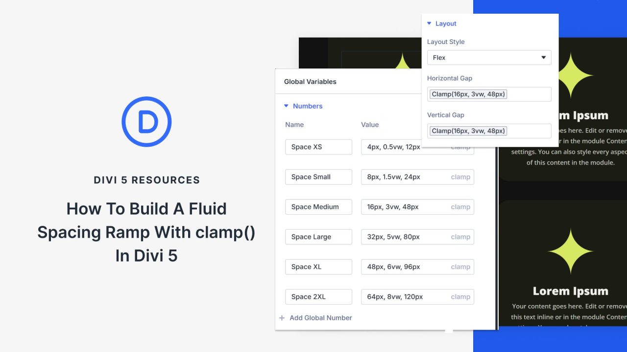 How To Build A Fluid Spacing Ramp With clamp() In Divi 5