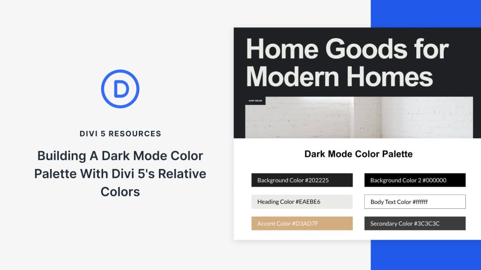 Building A Dark Mode Color Palette With Divi 5's Relative Colors