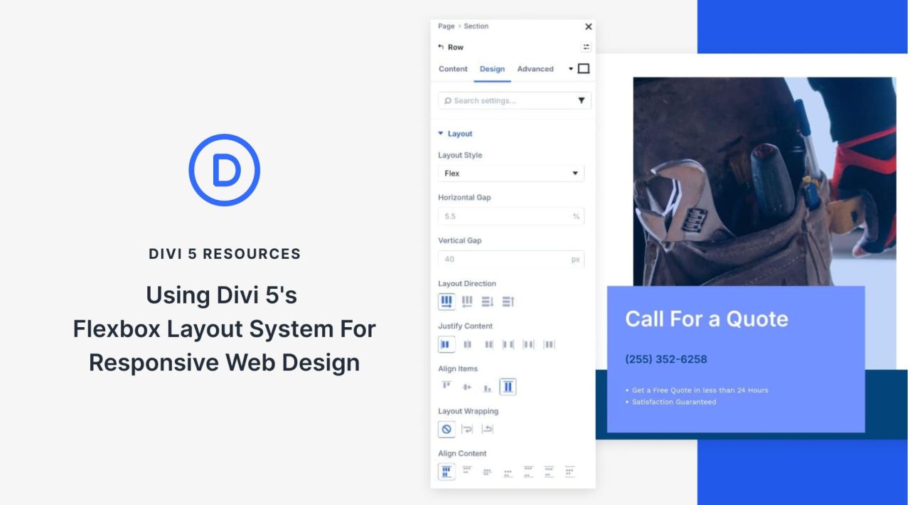 Using Divi 5's Flexbox Layout System For Responsive Web Design
